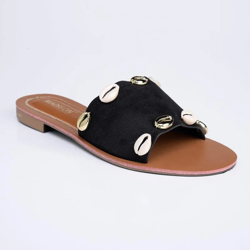 Madison Cassandra Push in Sandals - Black