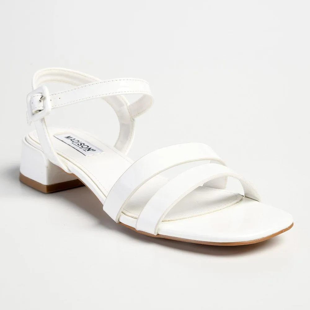 Madison Gentry Vamp Strap Sandal - White