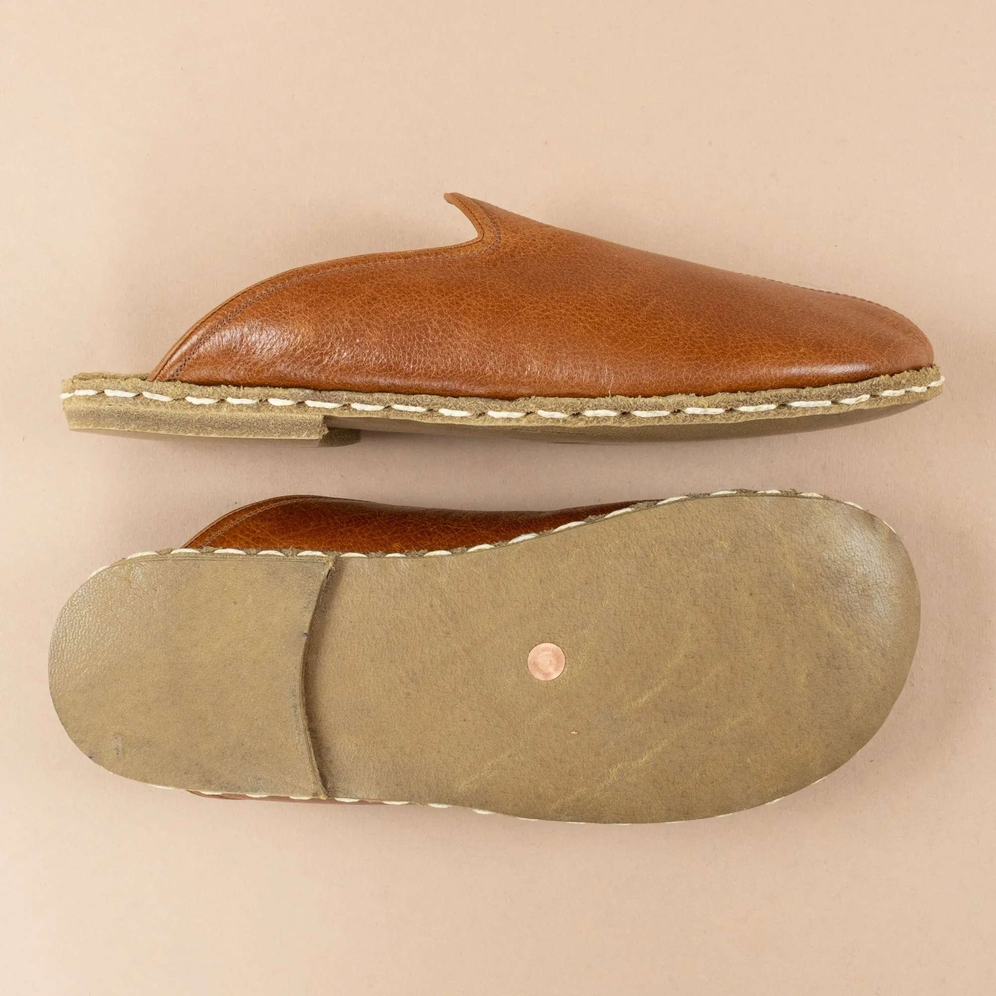 Men's Brown Barefoot Slippers