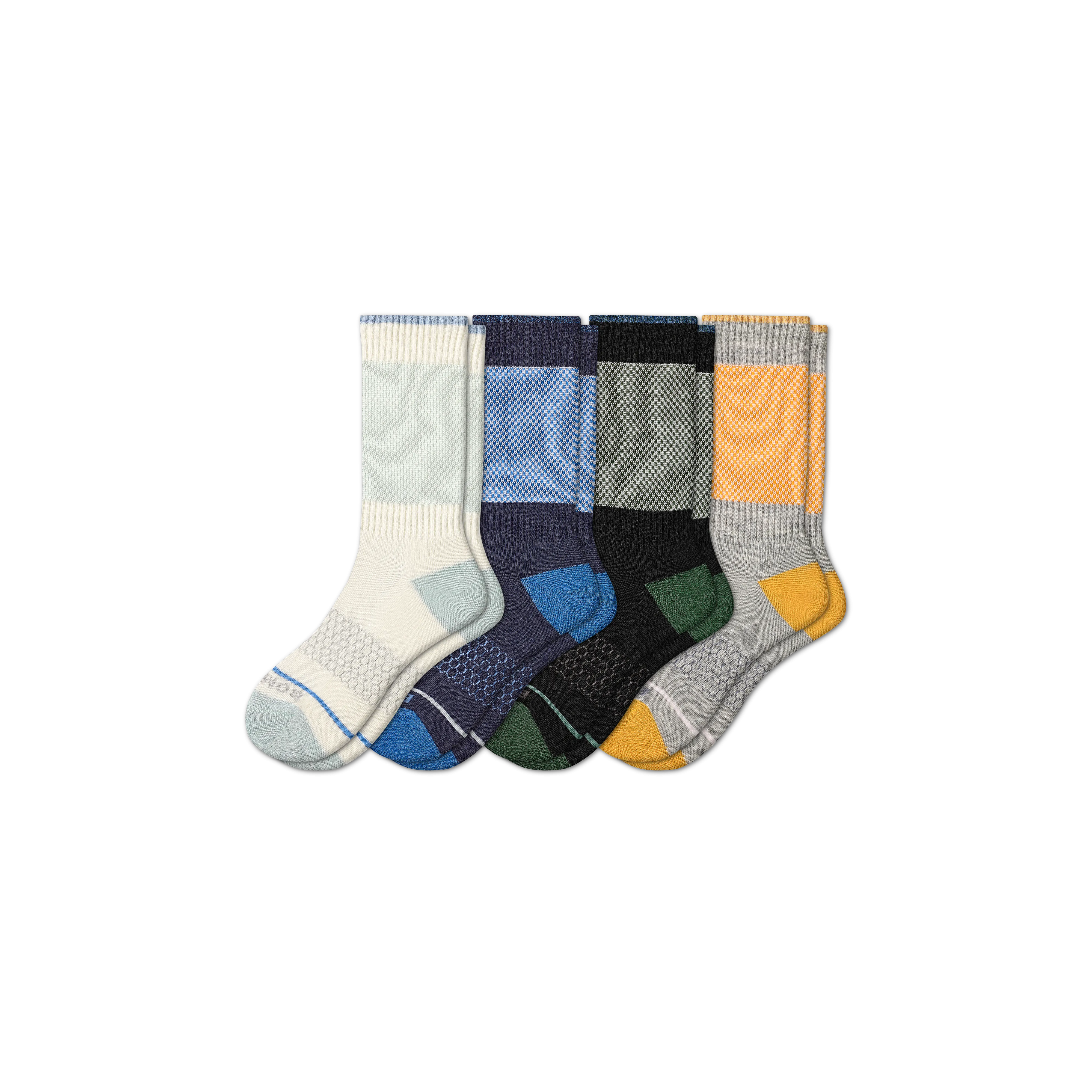 Men's Merino Wool Blend Calf Sock 4-Pack