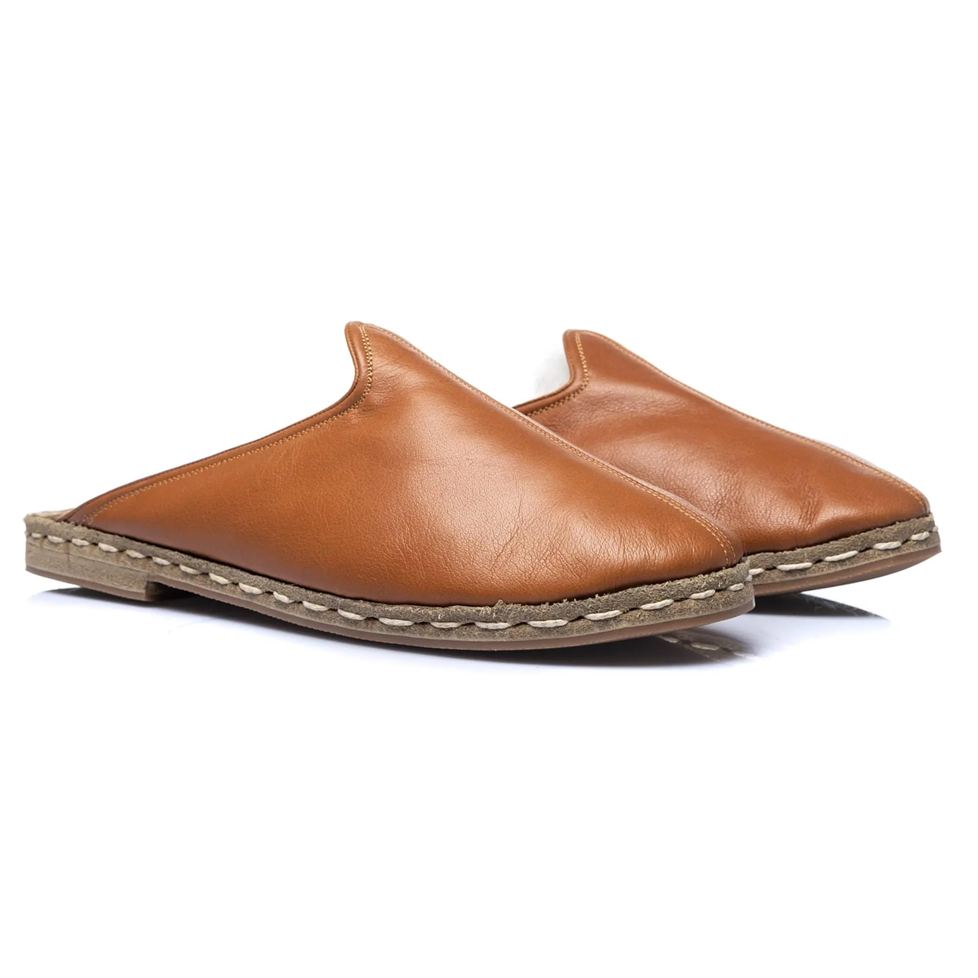 Men's Mocha Shearling Slippers