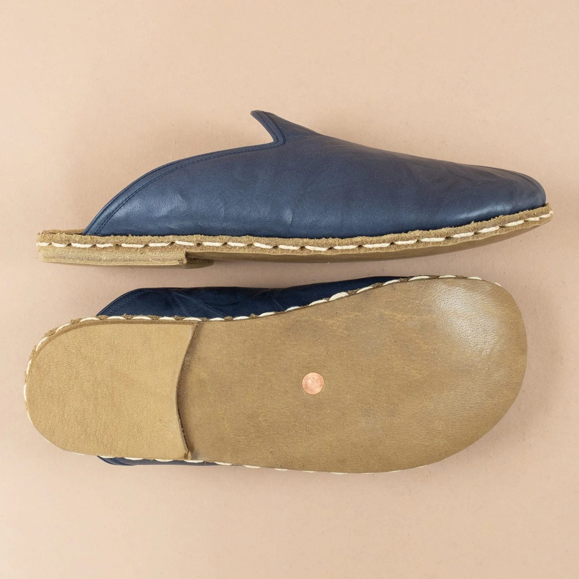 Men's Navy Barefoot Slippers