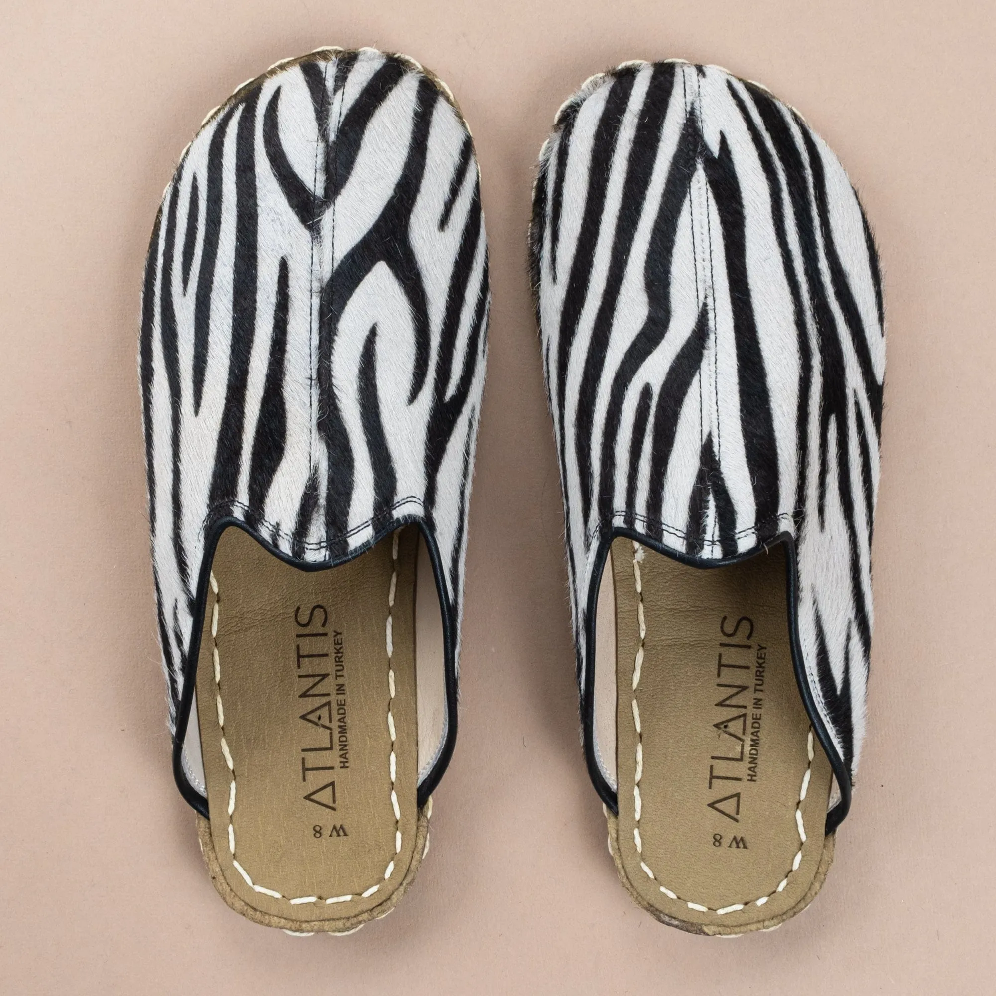 Men's Zebra Barefoot Slippers