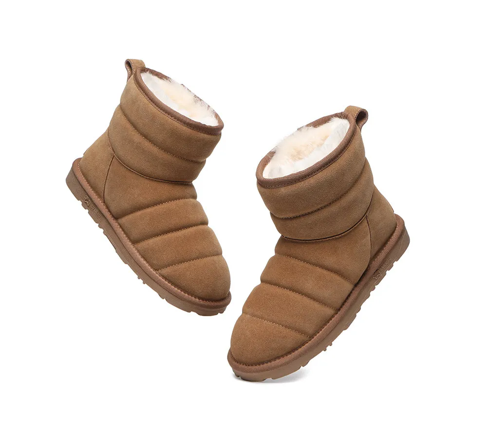 Mini Sheepskin Boots Women Puffer