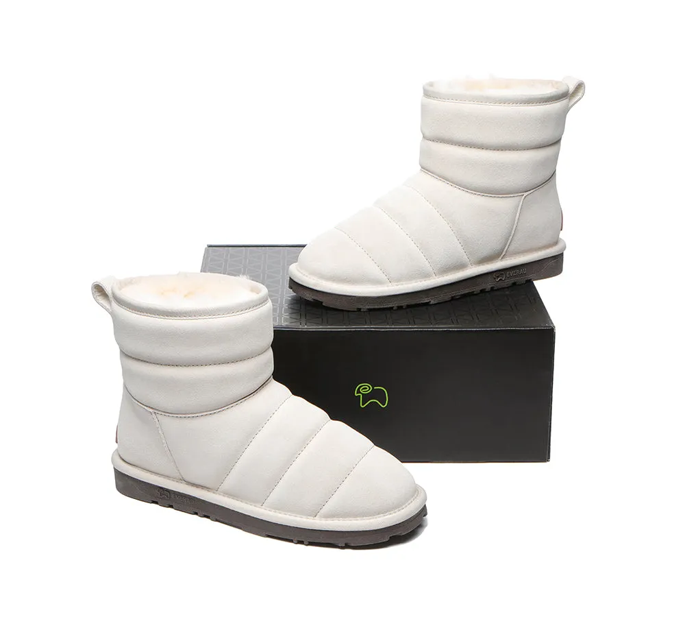 Mini Sheepskin Boots Women Puffer