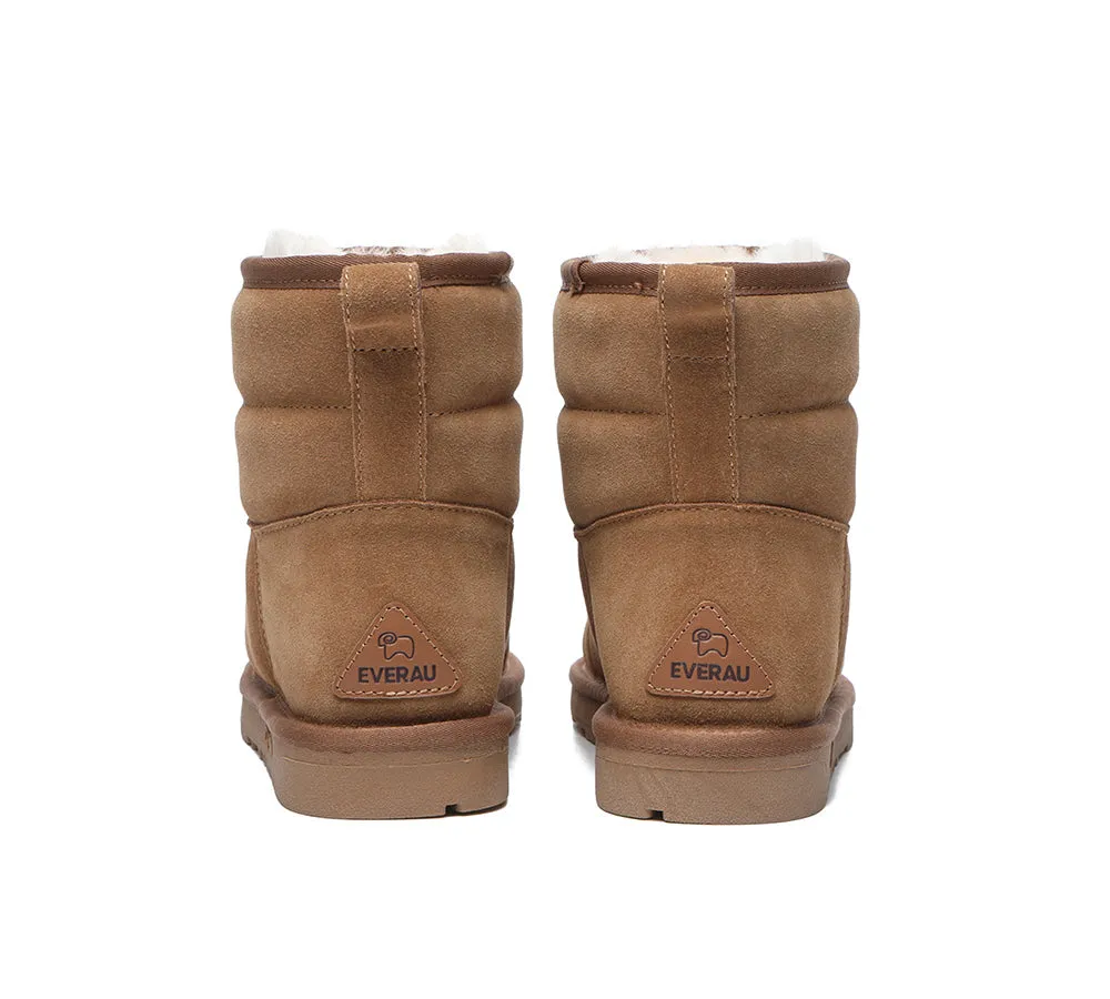 Mini Sheepskin Boots Women Puffer