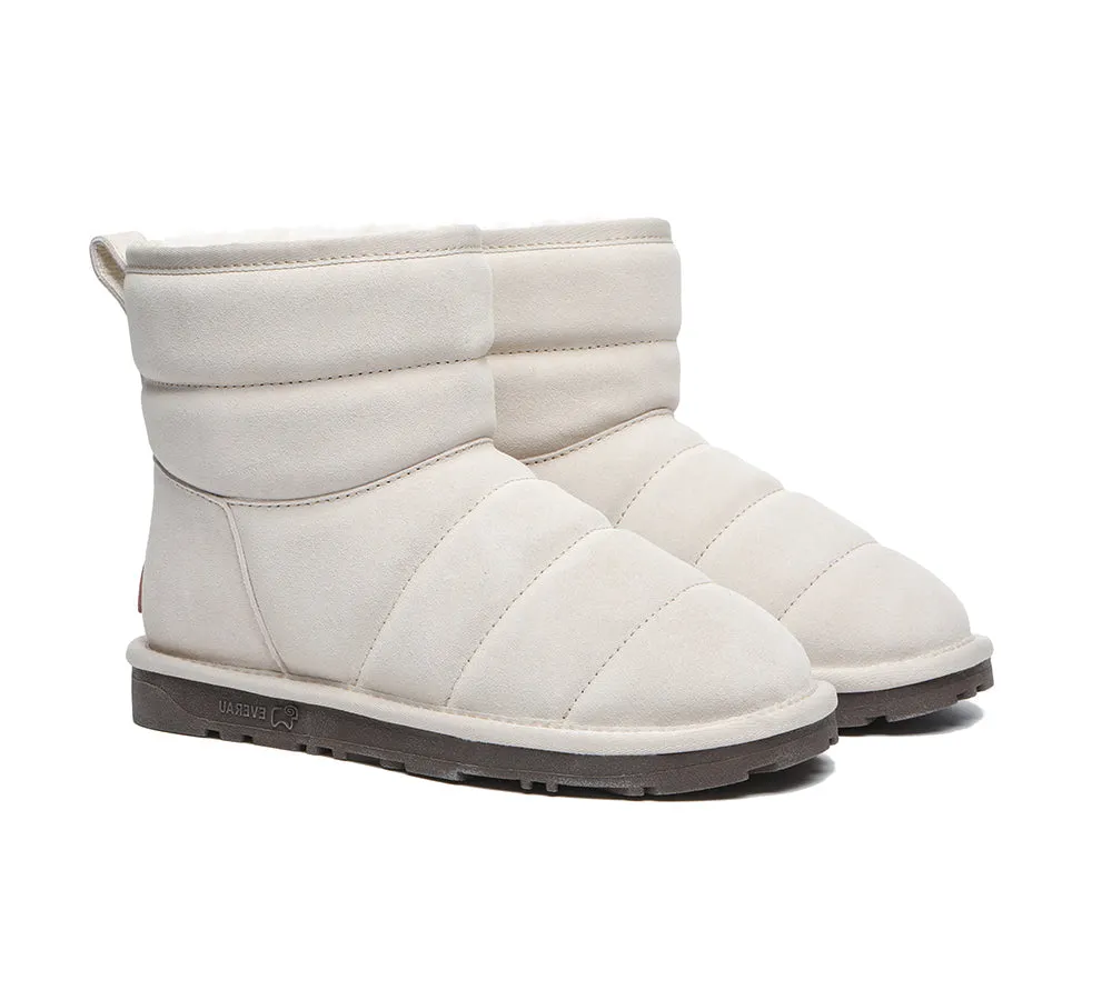 Mini Sheepskin Boots Women Puffer