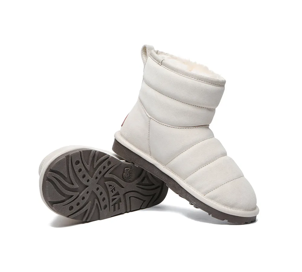 Mini Sheepskin Boots Women Puffer