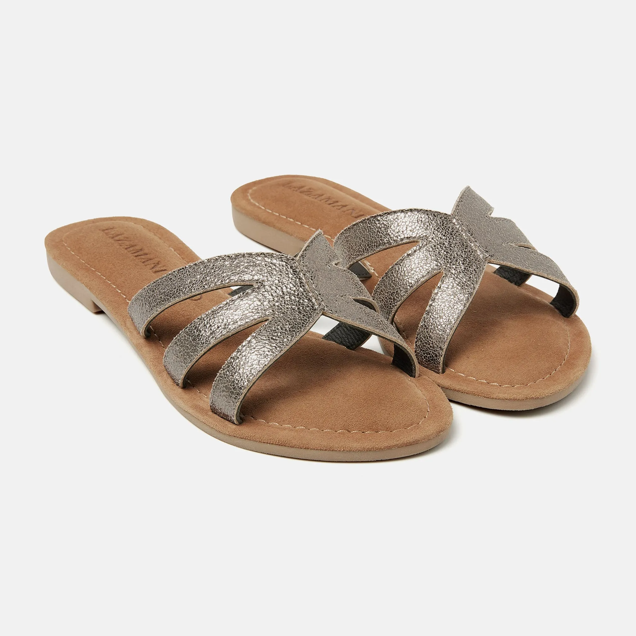 Nina Leren Dames Slippers Pewter