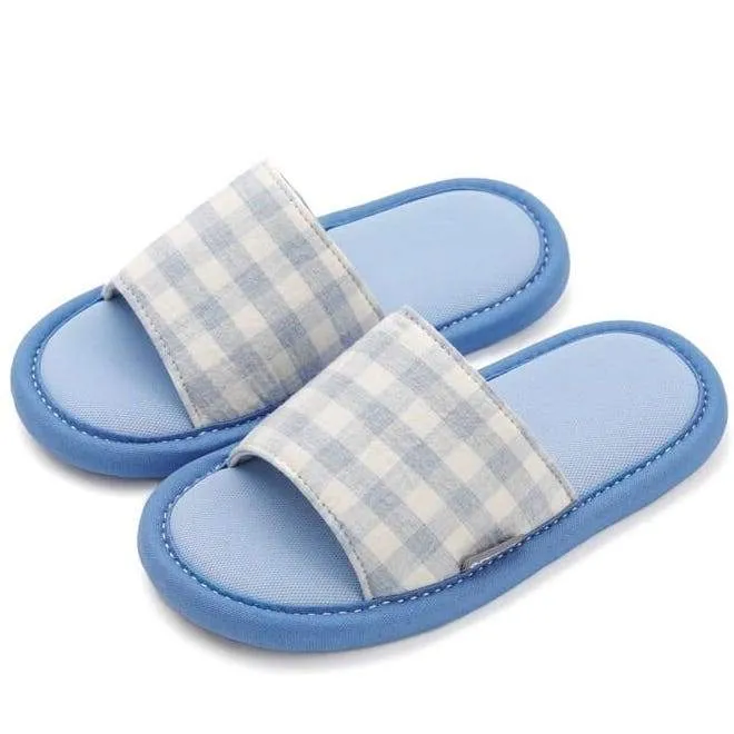 Ozkiz [Mini and Me] 'Checkered' Indoor Noise Reducing Slippers - Made in Korea