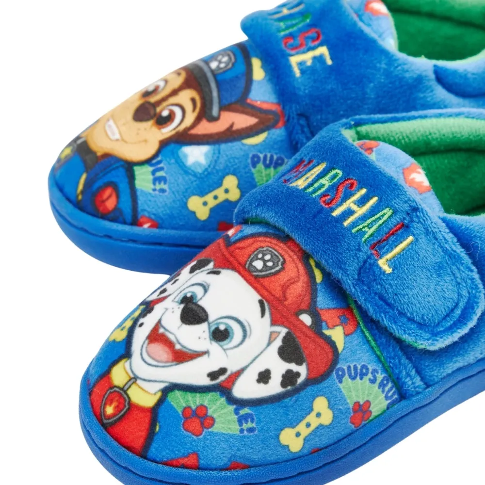 Paw Patrol Blue Graphic Print Slippers