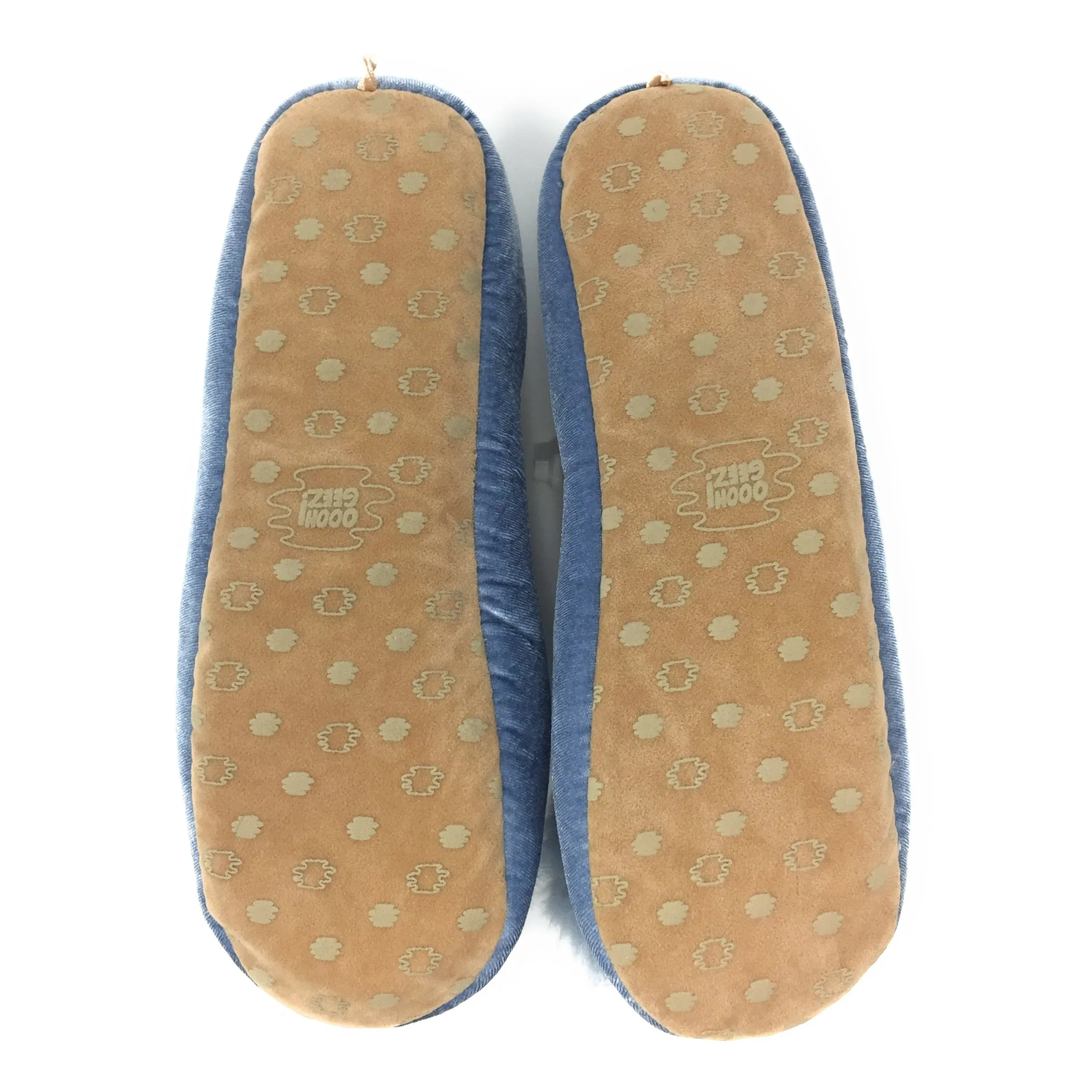 Pom Pom Blue Slippers