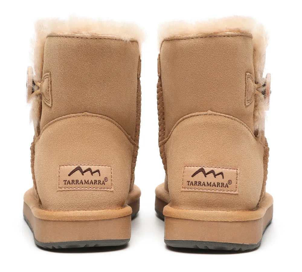 Premium Australian Sheepskin Boots Unisex Mini Button Plus