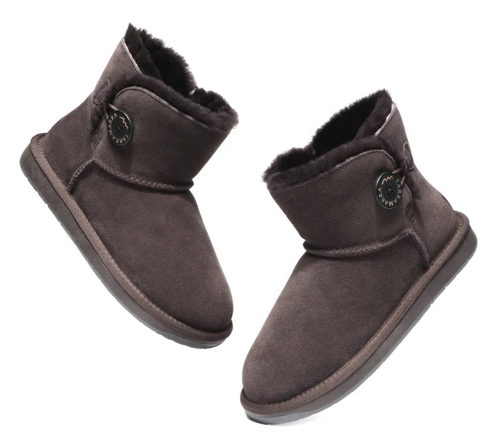 Premium Australian Sheepskin Boots Unisex Mini Button Plus