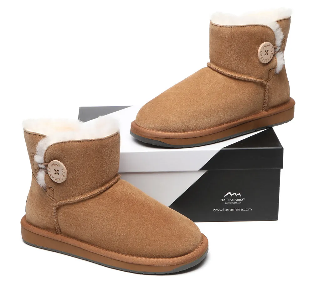 Premium Australian Sheepskin Boots Unisex Mini Button Plus