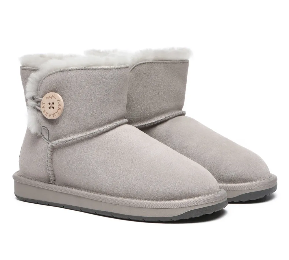 Premium Australian Sheepskin Boots Unisex Mini Button Plus