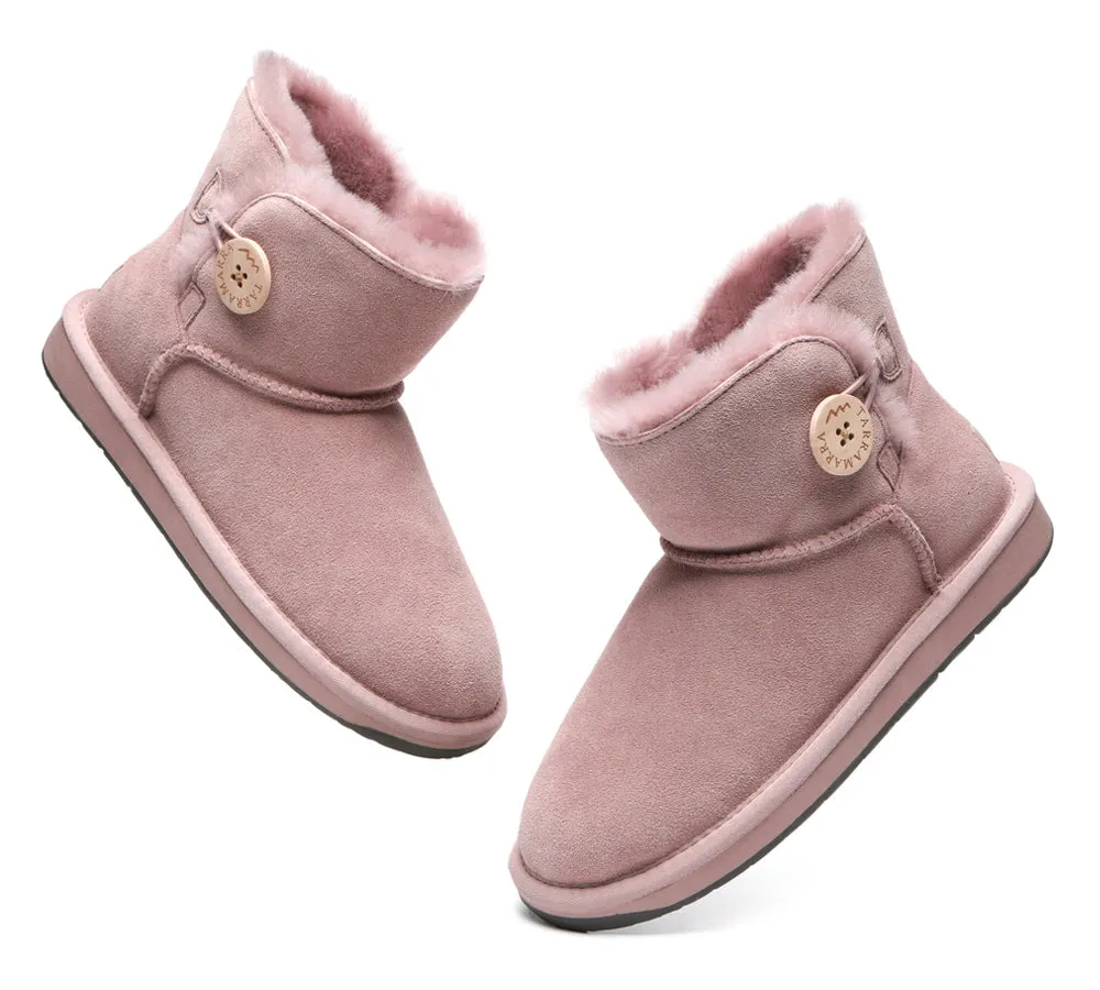 Premium Australian Sheepskin Boots Unisex Mini Button Plus