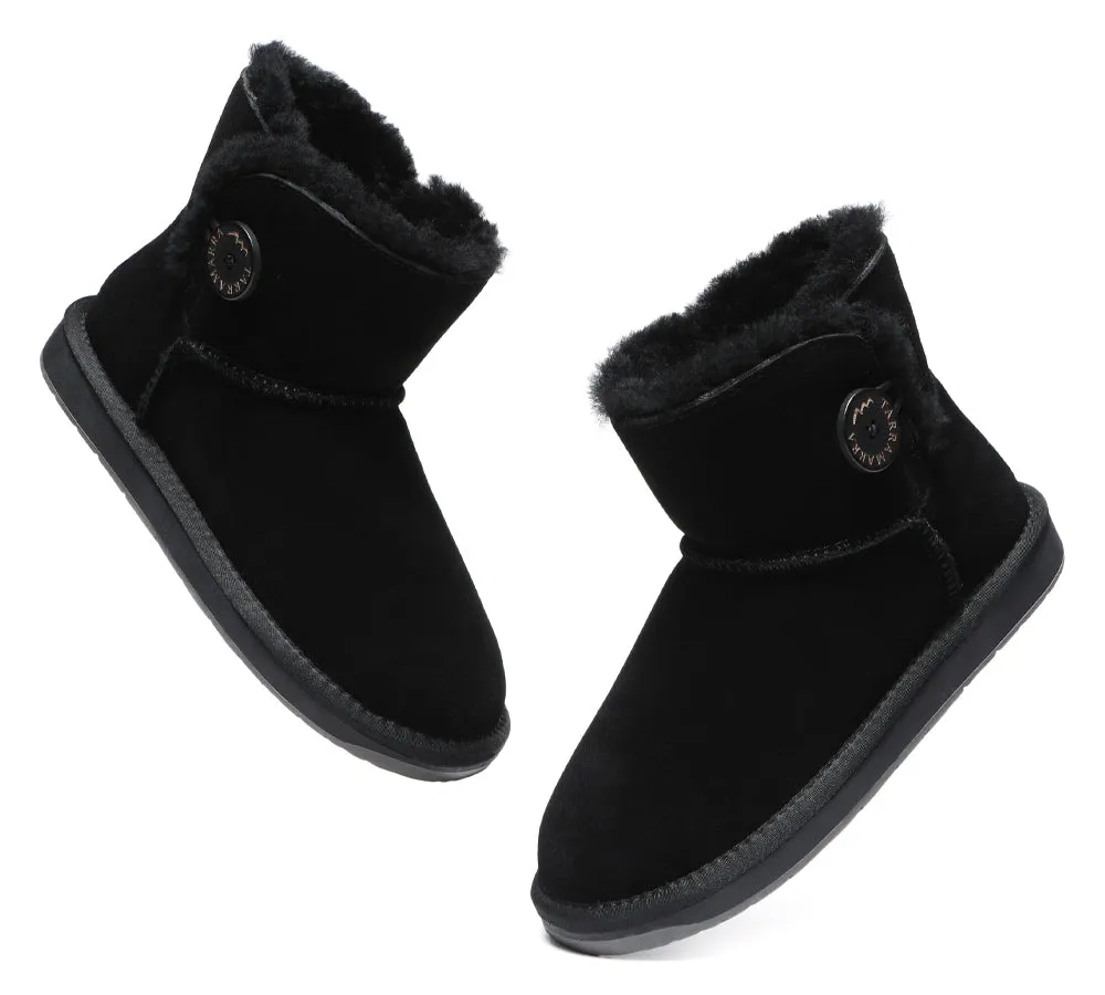 Premium Australian Sheepskin Boots Unisex Mini Button Plus