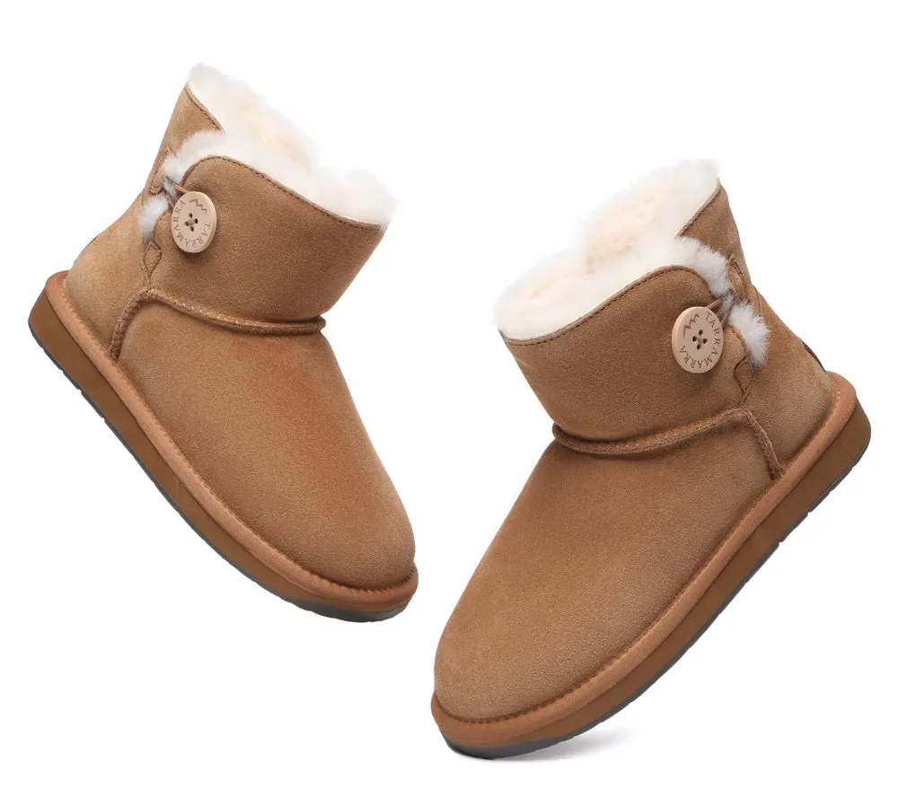 Premium Australian Sheepskin Boots Unisex Mini Button Plus