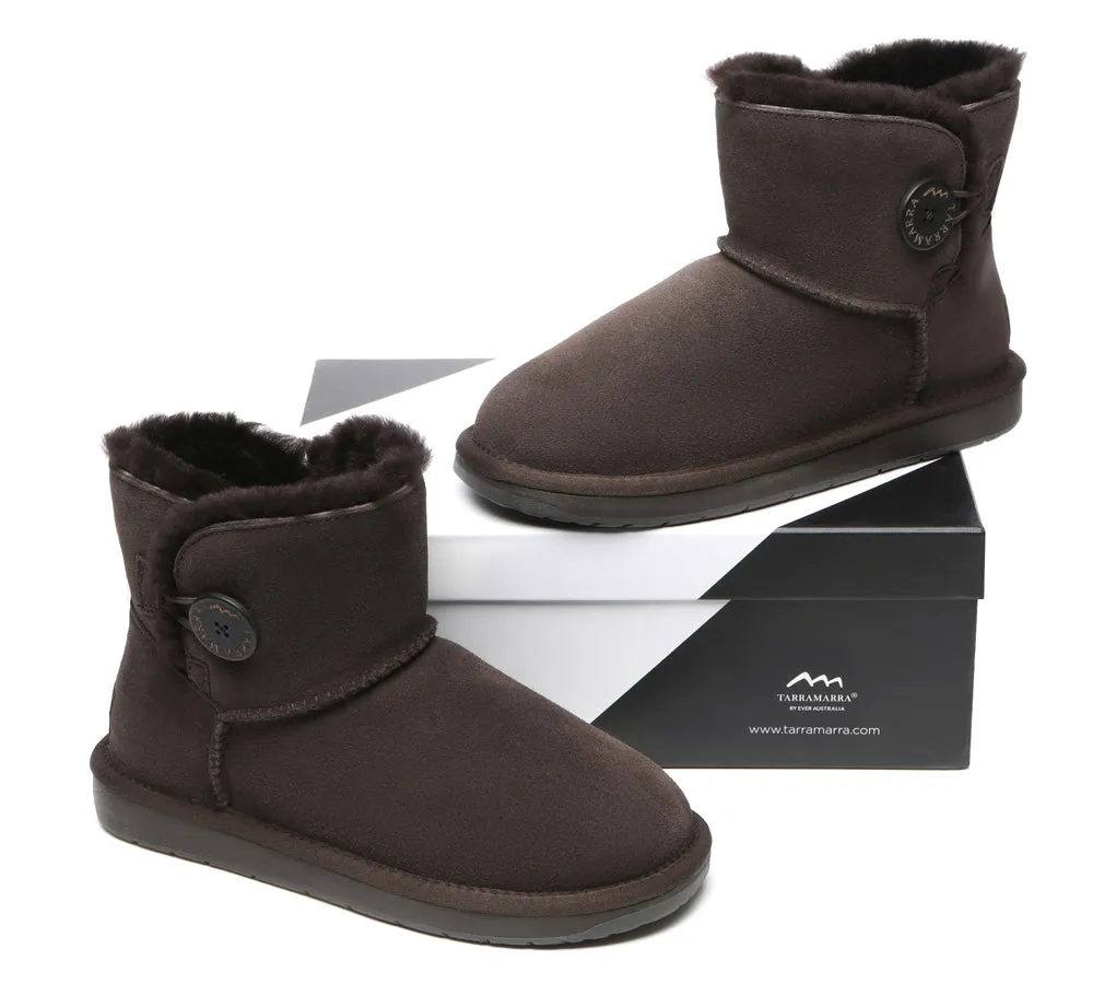 Premium Australian Sheepskin Boots Unisex Mini Button Plus