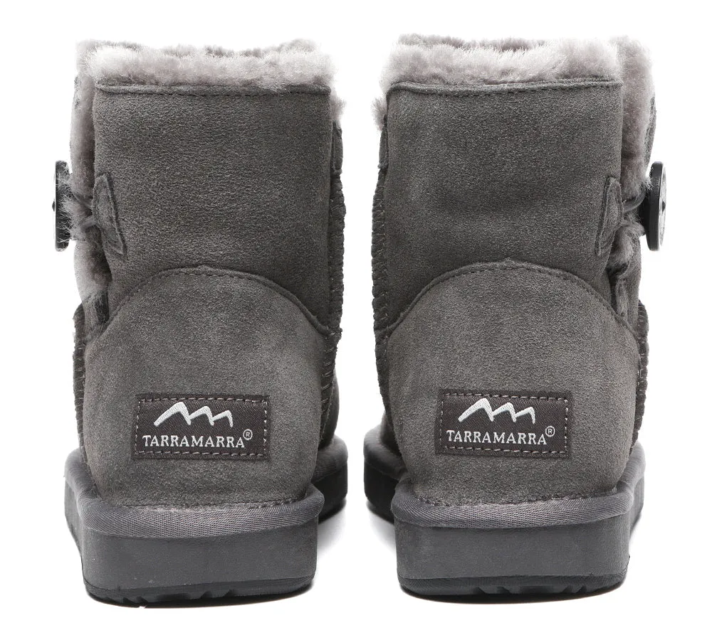 Premium Australian Sheepskin Boots Unisex Mini Button Plus