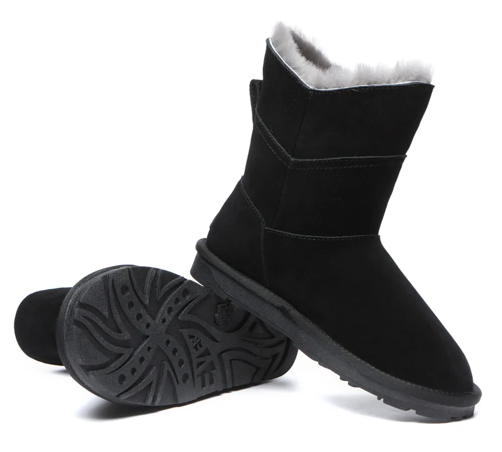 Premium Australian Sheepskin Short Boots Women Swanston 2 Panel