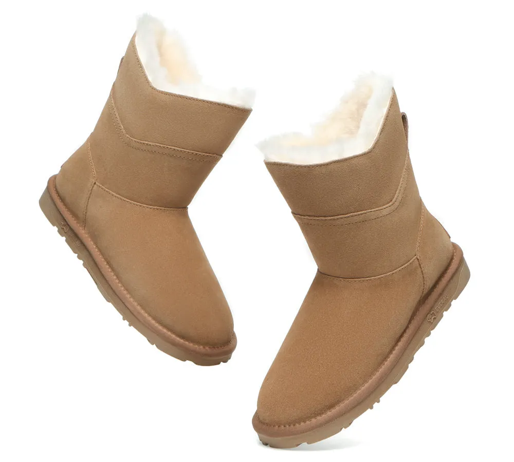 Premium Australian Sheepskin Short Boots Women Swanston 2 Panel