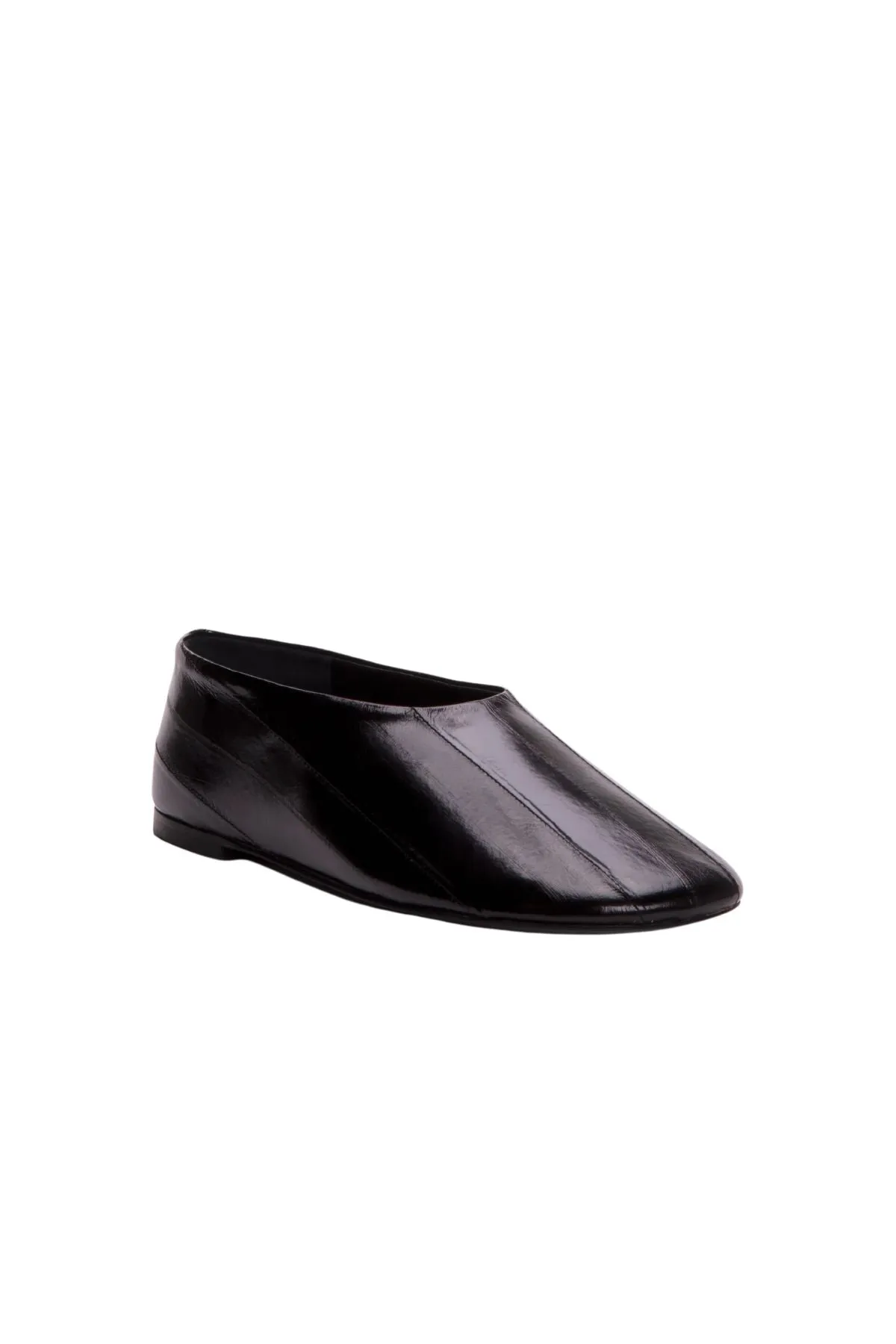 Proenza Schouler Glove Slippers - Shiny Eel Black