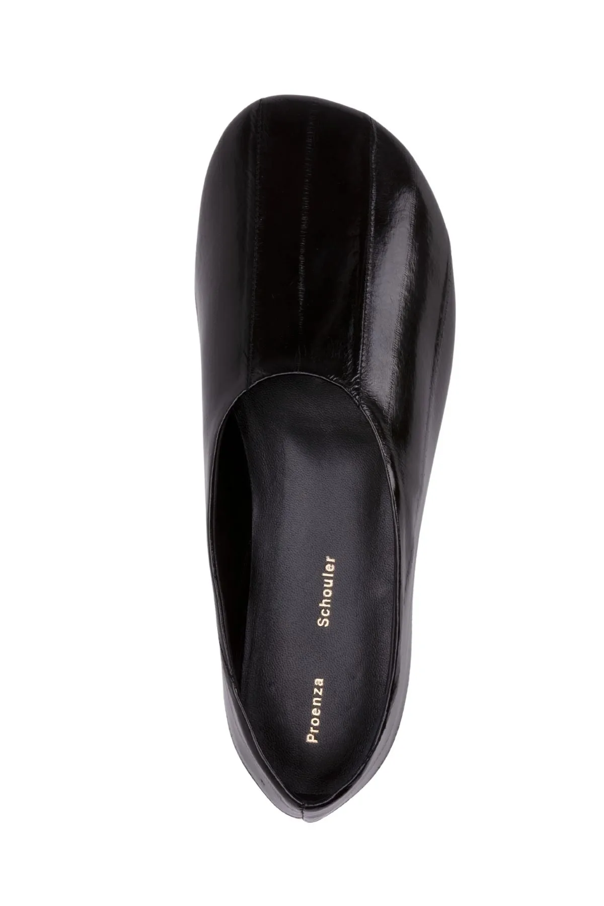 Proenza Schouler Glove Slippers - Shiny Eel Black