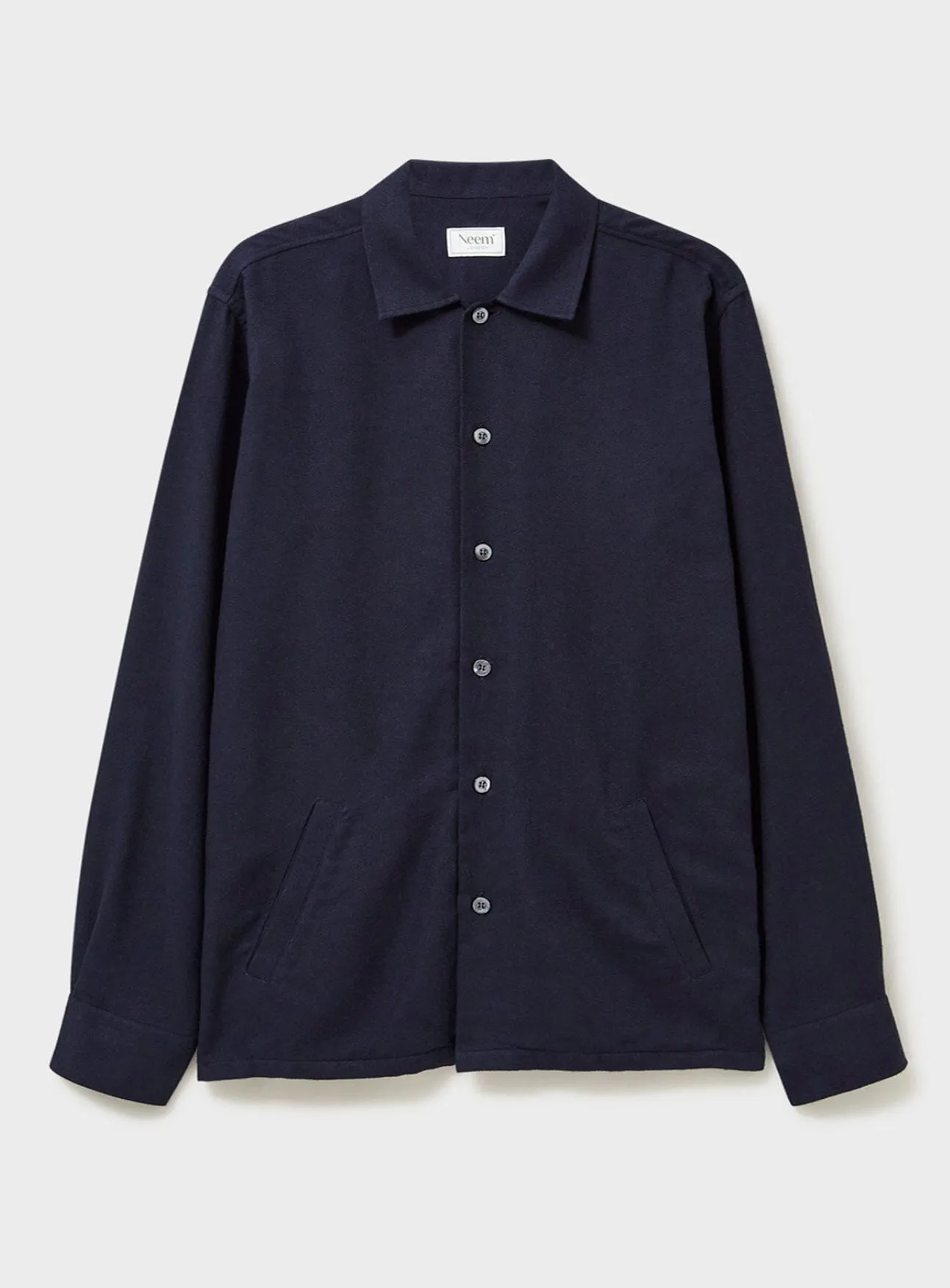 Recycled Italian Flannel Deep Navy St James Overshirt