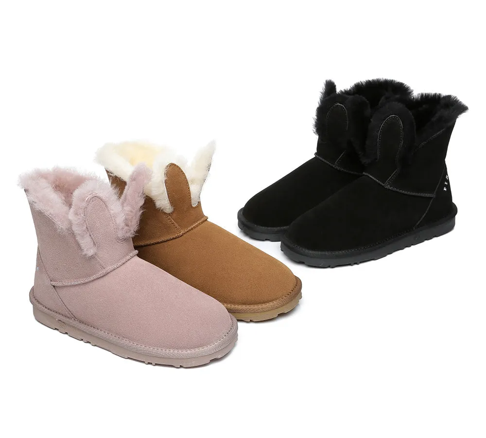 Sheepskin Bunny Boots Women Lopunny