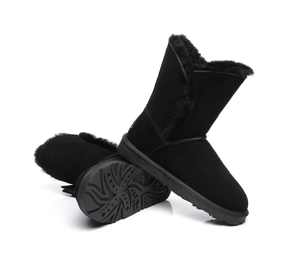 Sheepskin Double Bow Boots Women Eira