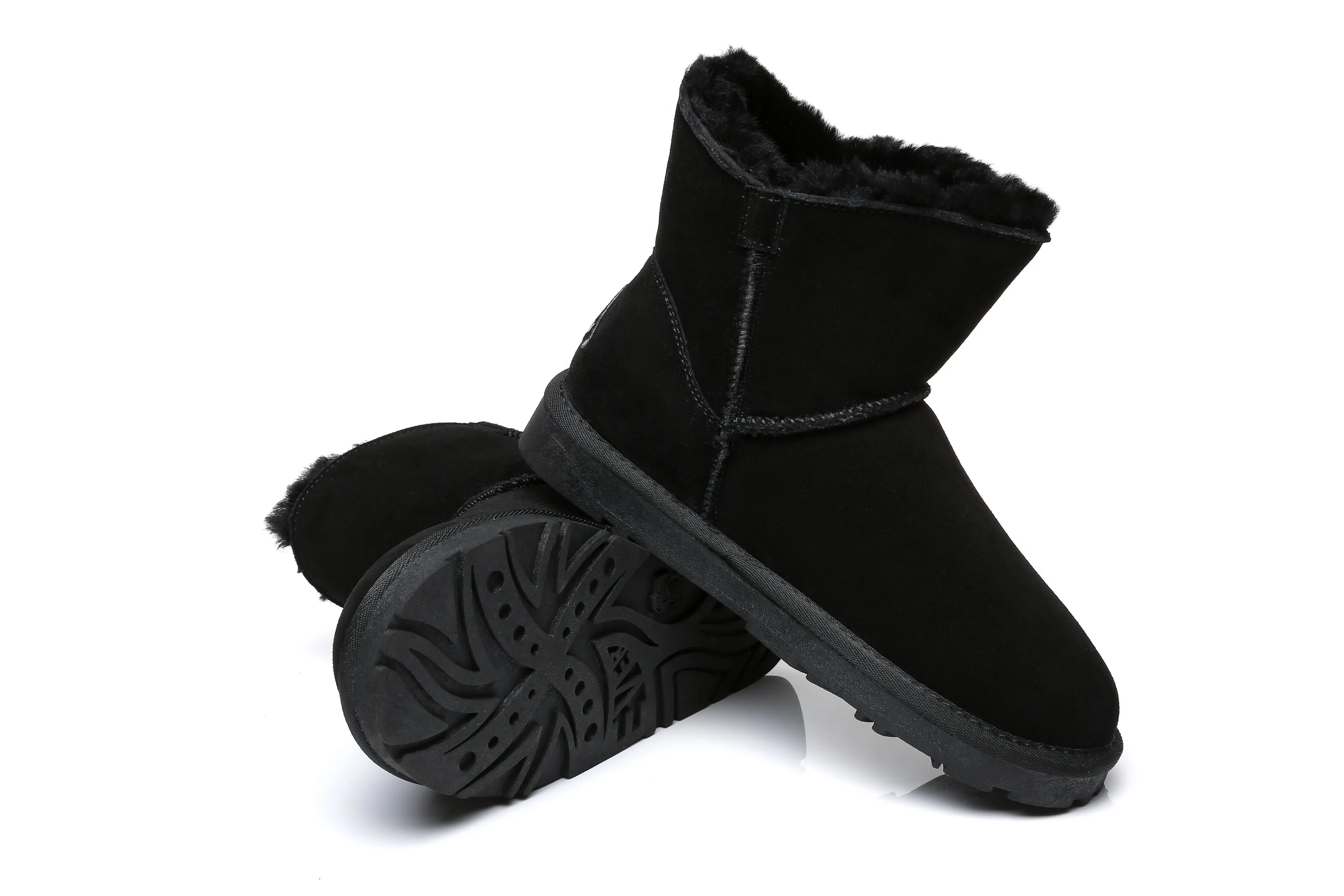 Sheepskin Single Bow Boots Women Ember