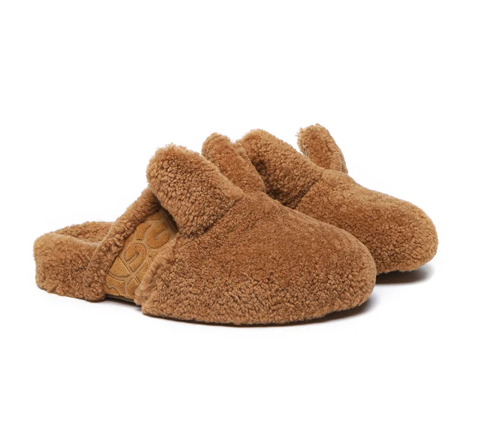 Sheepskin Wool Slippers Women Fluffy Bunny