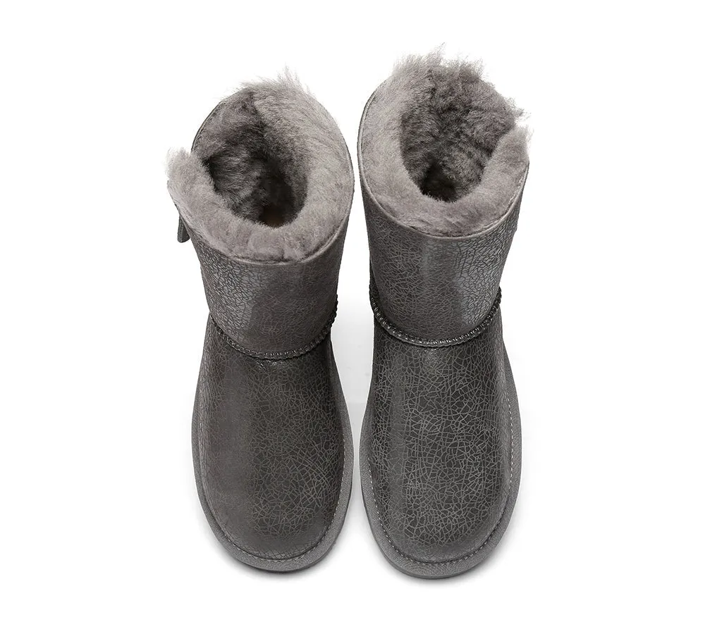 Sheepskin Zipper Short Women Boots Zipporah