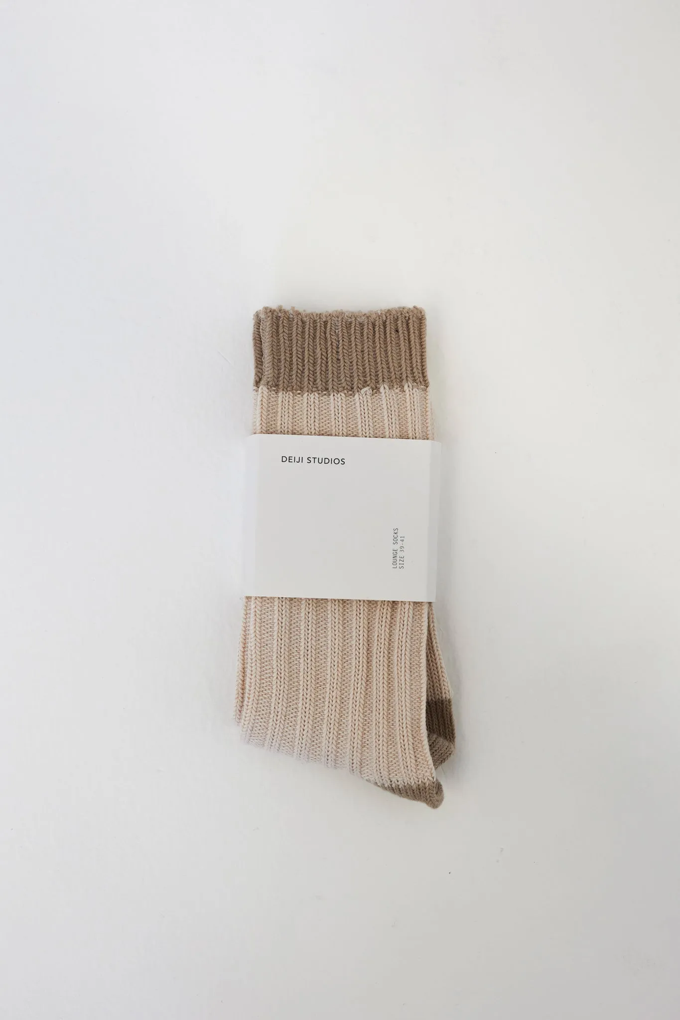 the woven sock - cream and natural