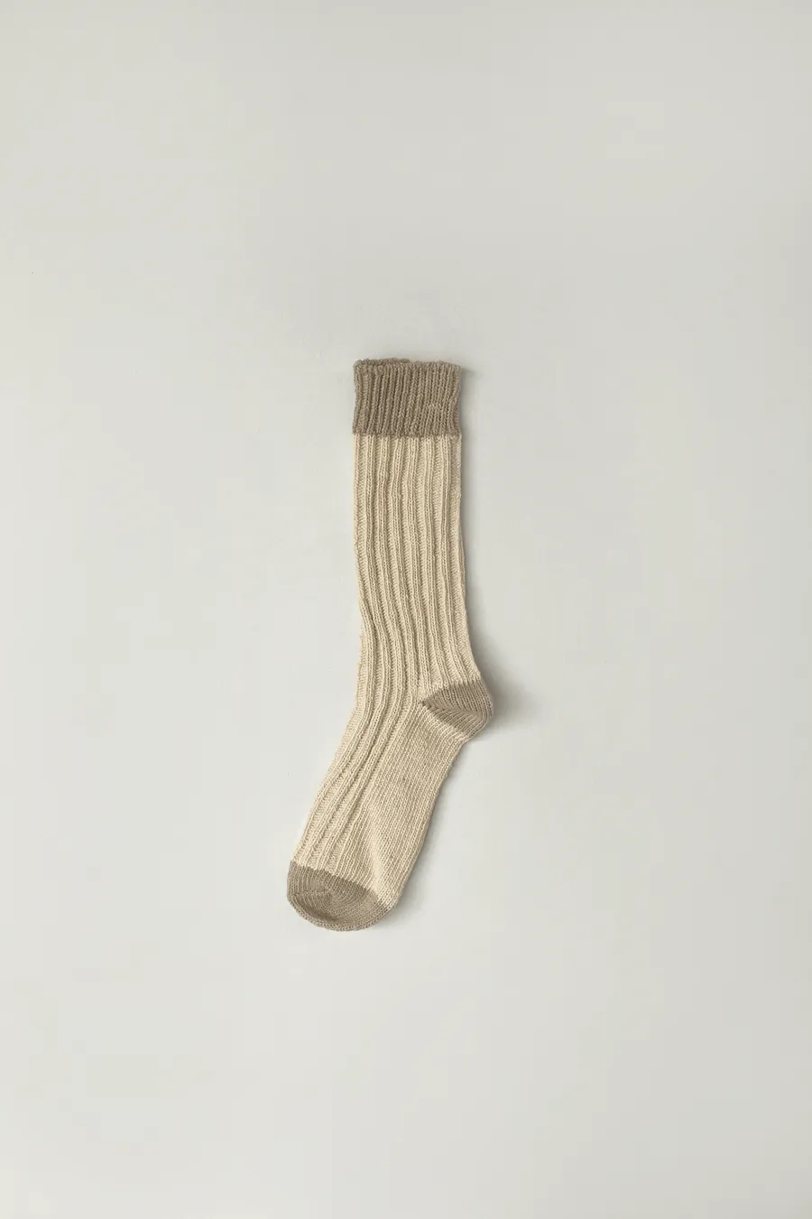 the woven sock - cream and natural