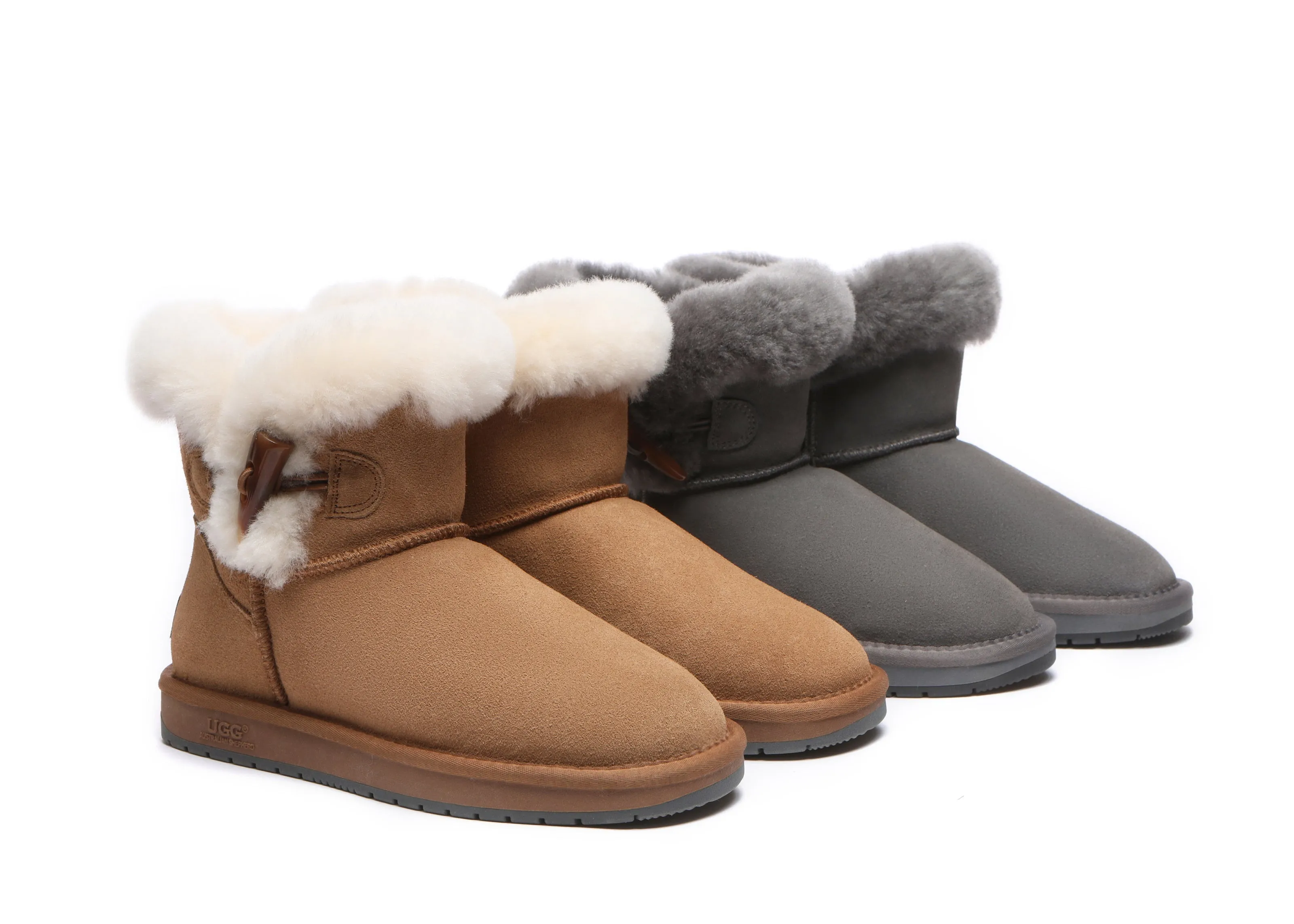 Tiara Fluffy Top Women Mini UGG Boots