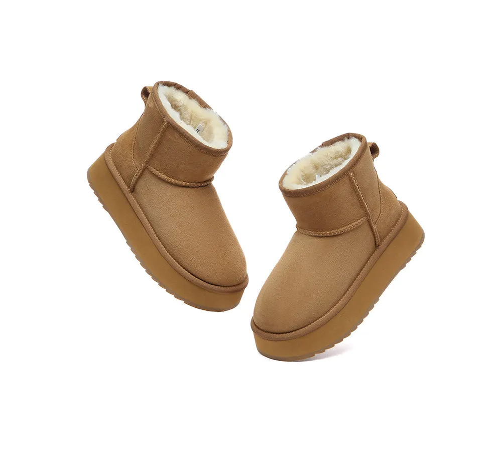 UGG Boots Sheepskin Wool Ankle Platform Thick Bottom Mini Classic