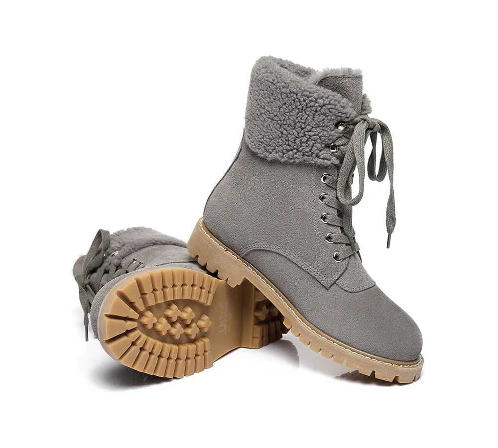 UGG Boots Women Fashion Chunky Sheepskin Wool Boots Mina