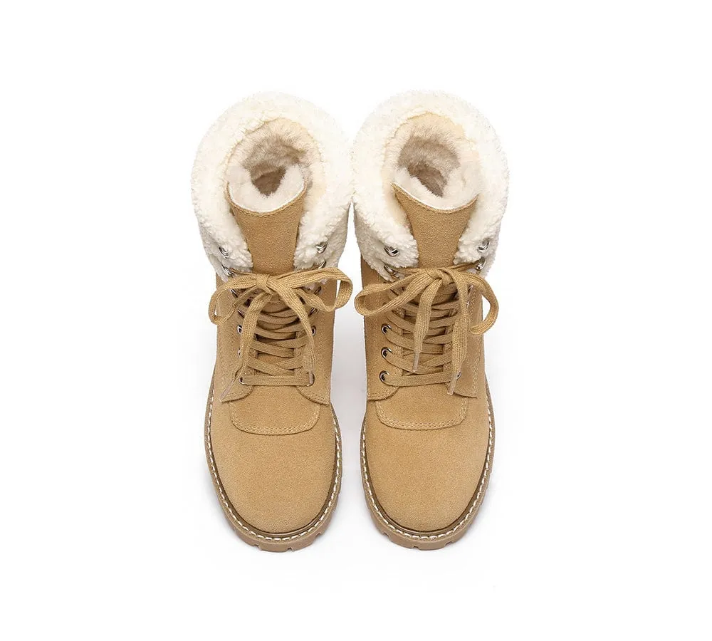 UGG Boots Women Fashion Chunky Sheepskin Wool Boots Mina