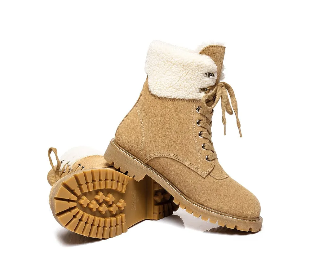 UGG Boots Women Fashion Chunky Sheepskin Wool Boots Mina