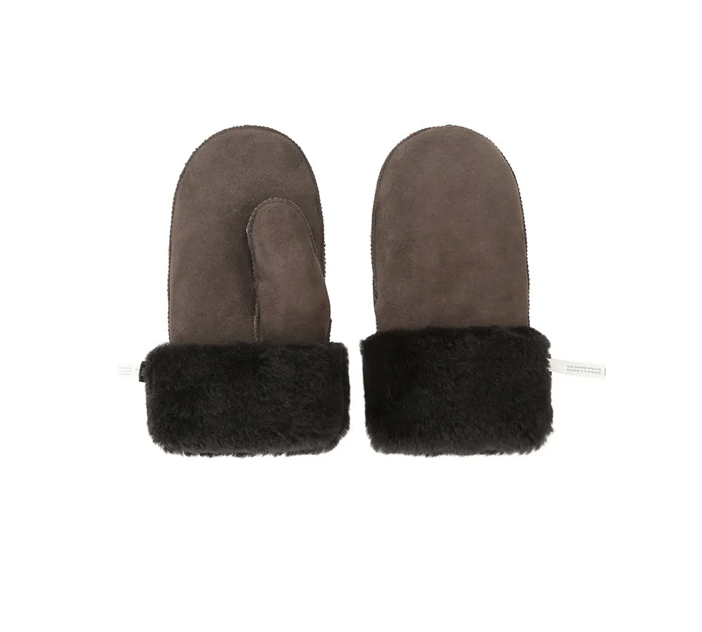 UGG Gloves Fluffy Sheepskin Wool Mittens