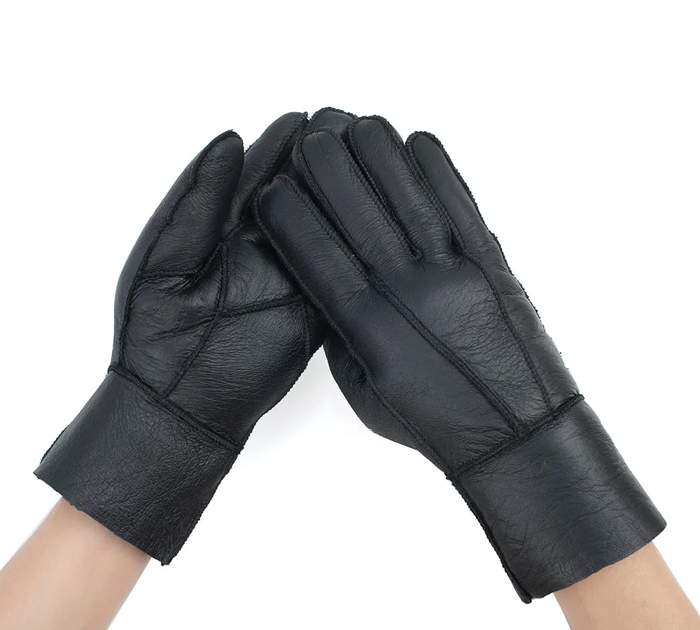 UGG Gloves Leather Fluffy Sheepskin Wool Stitching Gloves