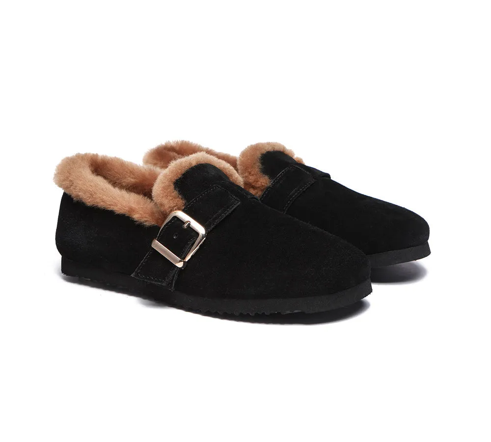 UGG Loafers Women Shearling Lined Suede Moccasins Mona