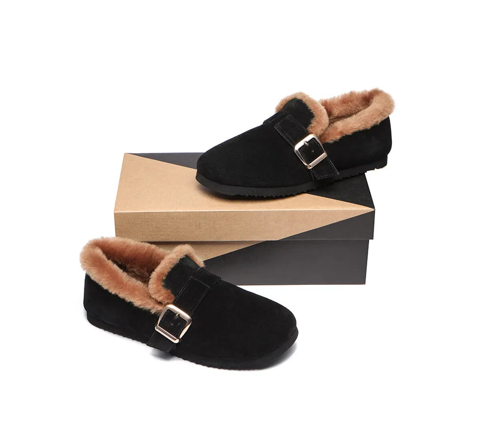 UGG Loafers Women Shearling Lined Suede Moccasins Mona