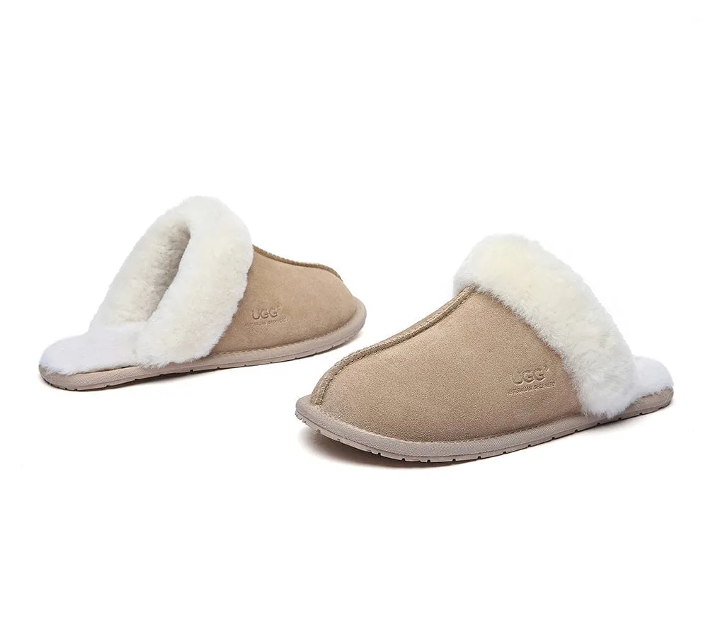 UGG Slippers Australia Sheepskin Wool Home Slippers Rosa Scuff