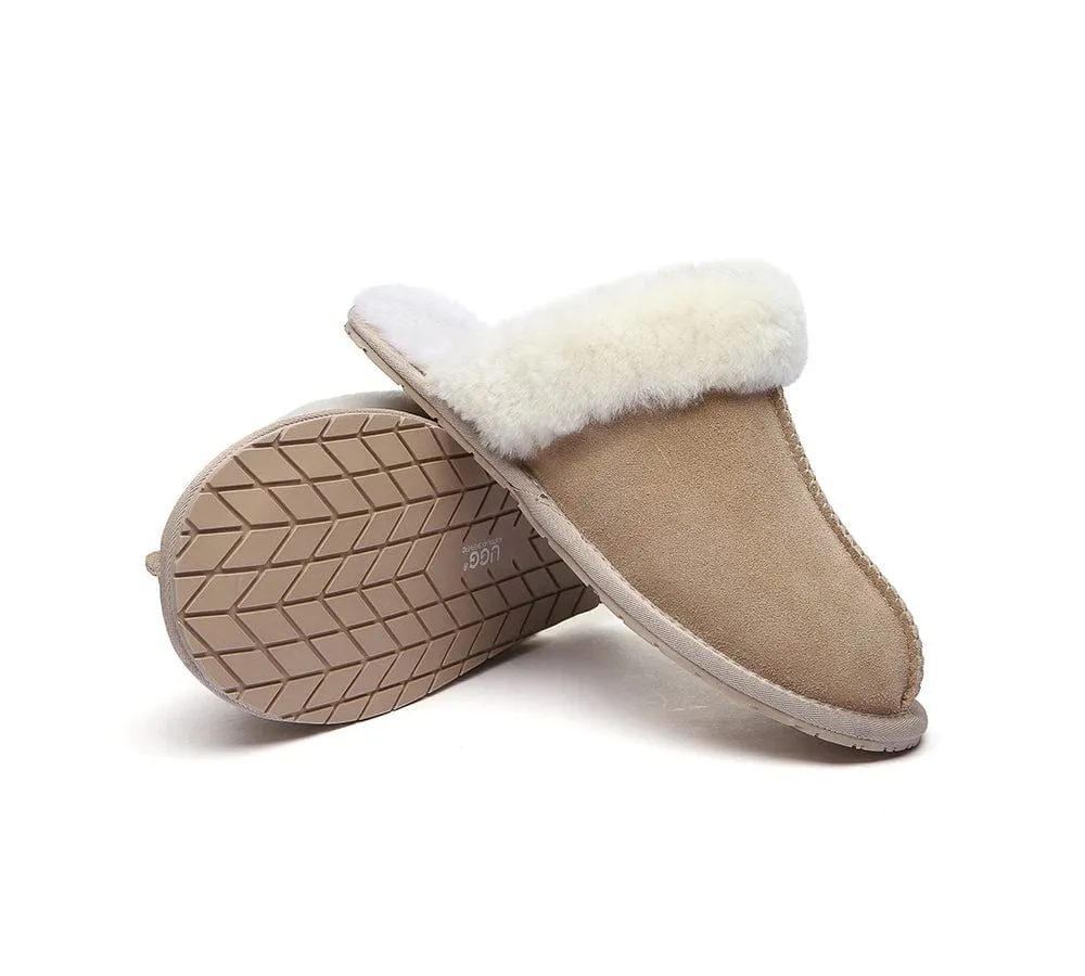 UGG Slippers Australia Sheepskin Wool Home Slippers Rosa Scuff