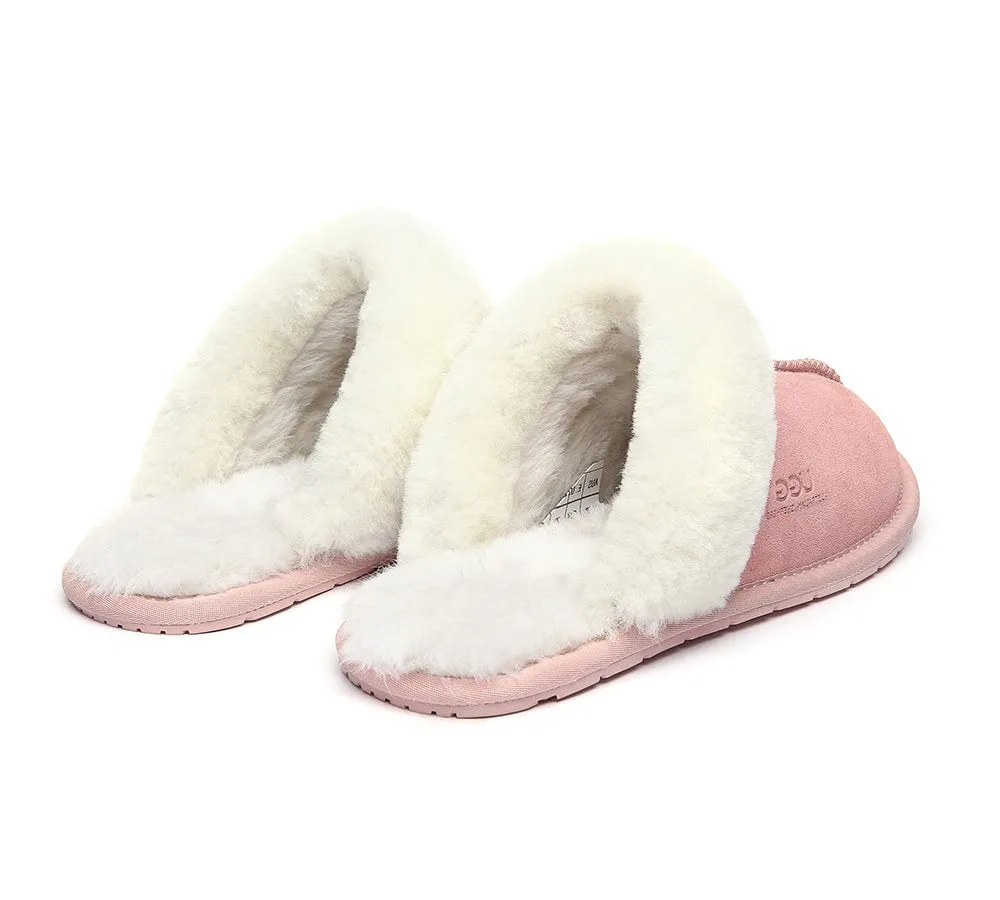 UGG Slippers Australia Sheepskin Wool Home Slippers Rosa Scuff