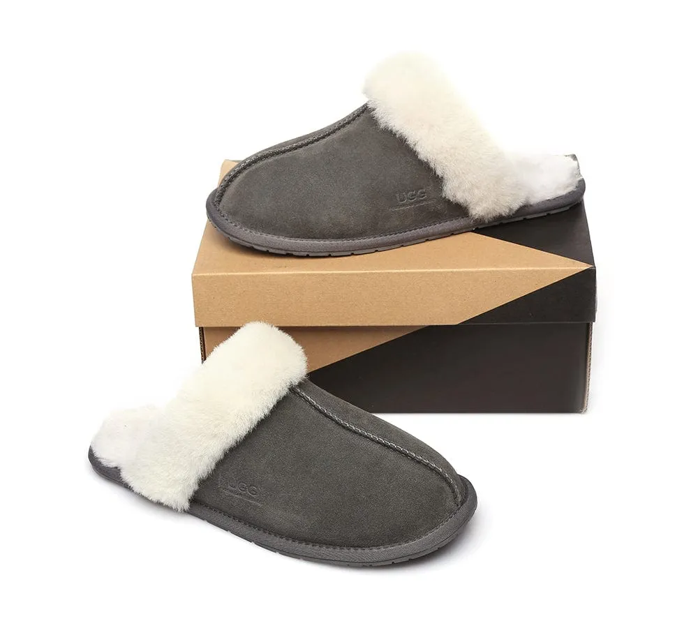 UGG Slippers Australia Sheepskin Wool Home Slippers Rosa Scuff